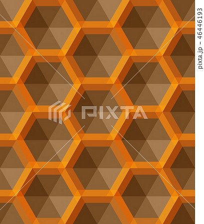 Ornament with small yellow hexagons, hexagonal grid, lattice, repeat tiles Ornament with small yellow hexagons, hexagonal grid, lattice, repeat tiles 46446193