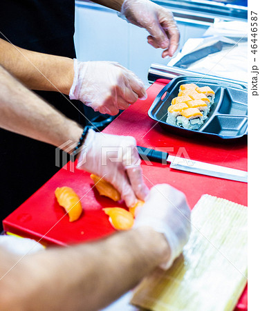 Making sushi Making sushi 46446587