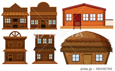 Set of wooden house 46446760