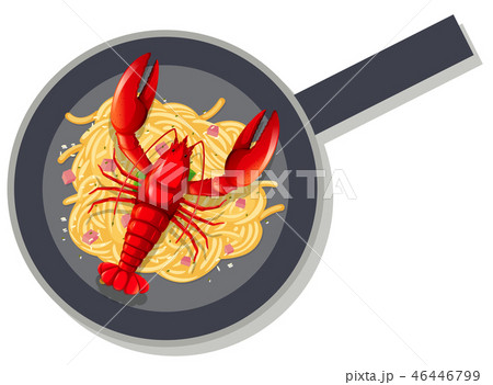 Spaghetti lobster on pan 46446799