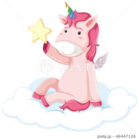 Pretty pink unicorn concept 46447139