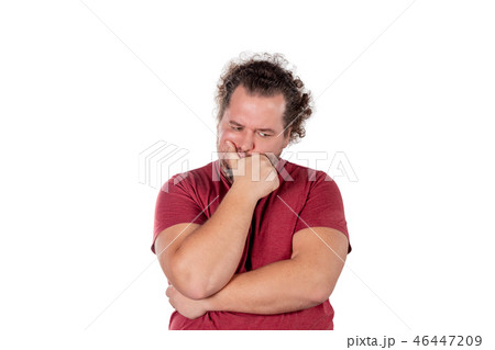 Portrait of thoughtful man isolated 46447209