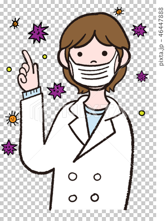 Flu _ white coat _ mask 46447888