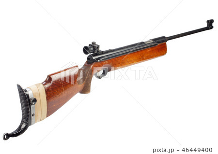 pneumatic air rifle isolated on white background pneumatic air rifle isolated on white background 46449400