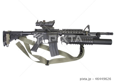 M4 carbine equipped with M203 grenade launcher M4 carbine equipped with M203 grenade launcher 46449626