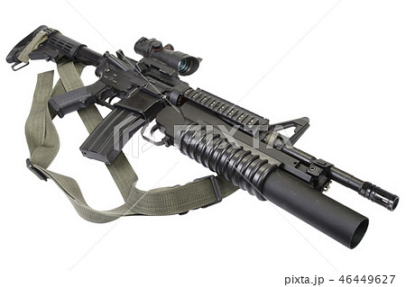 M4 carbine equipped with M203 grenade launcher M4 carbine equipped with M203 grenade launcher 46449627