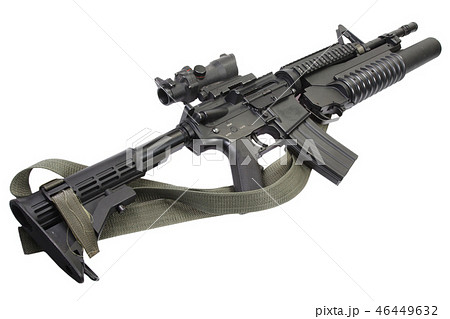 M4 carbine equipped with M203 grenade launcher M4 carbine equipped with M203 grenade launcher 46449632