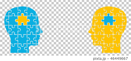 Puzzle and two faces 46449667