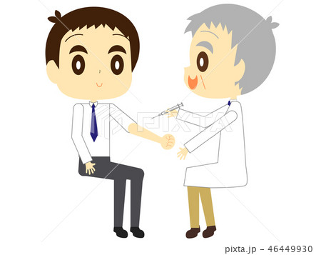 予防接種の注射を受ける男性 予防接種の注射を受ける男性 46449930