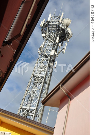 Telecommunication tower in urban space Telecommunication tower in urban space 46450742