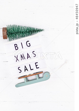 Big Christmas sale text lightbox white background 46450947