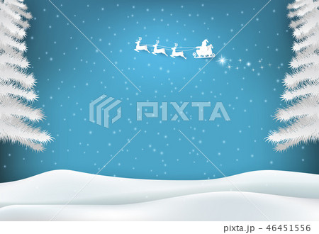 Winter holiday santa with snowy on blue sky  46451556