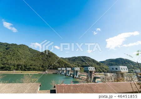 吉井川の小水力発電施設の風景　（岡山県） 46451855