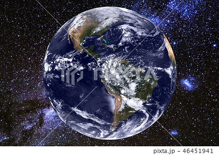 Earth and milky way galaxy. Elements of this image furnished by NASA. Earth and milky way galaxy. Elements of this image furnished by NASA. 46451941