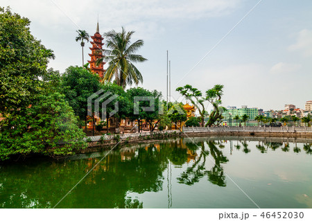 Tran Quoc pagoda in the morning, the oldest temple in Hanoi, Vietnam. 46452030