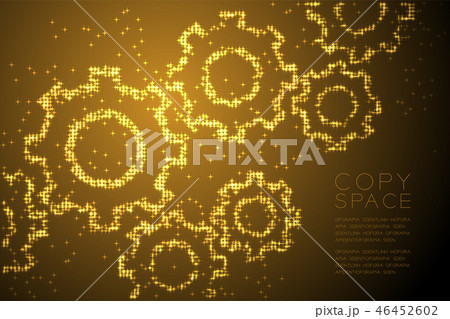Abstract Shiny Star pattern Engineering Gear shape Abstract Shiny Star pattern Engineering Gear shape 46452602