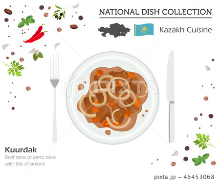 Kazakh Cuisine. Asian national dish collection Kazakh Cuisine. Asian national dish collection 46453068