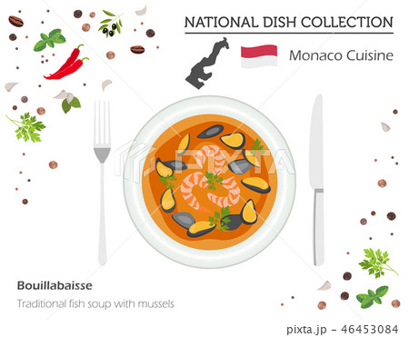 Monaco Cuisine. European national dish collection 46453084