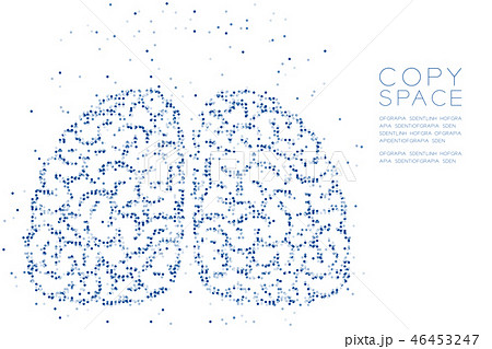 Abstract Geometric Circle dot pixel pattern Brain Abstract Geometric Circle dot pixel pattern Brain 46453247