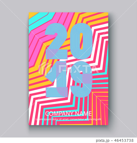 Cover Annual Report numbers 2019, modern design 46453738