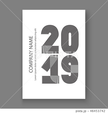 Cover Annual Report numbers 2019, modern design Cover Annual Report numbers 2019, modern design 46453742