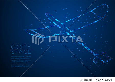 Abstract Geometric Circle dot pixel Glider plane 46453854
