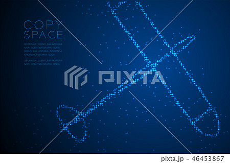 Abstract Geometric Circle dot pixel Glider plane 46453867