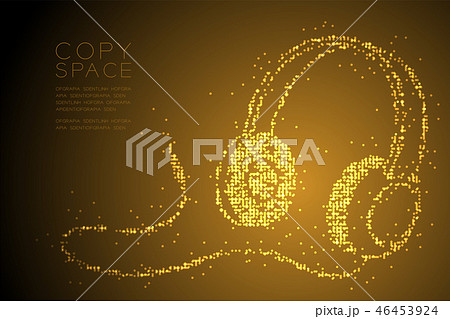 Abstract Geometric Circle dot pixel Headphone 46453924
