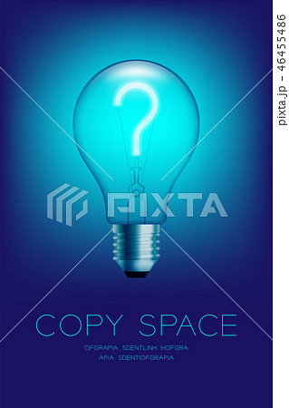 Incandescent light bulb switch on Question mark 46455486