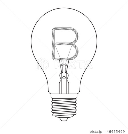 The Letter B In The Alphabet Incandescent Lightのイラスト素材