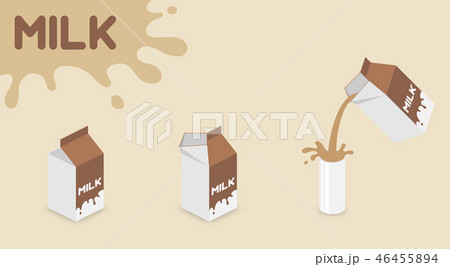 Milk box UHT (ultra-high temperature-treated milk) Milk box UHT (ultra-high temperature-treated milk) 46455894