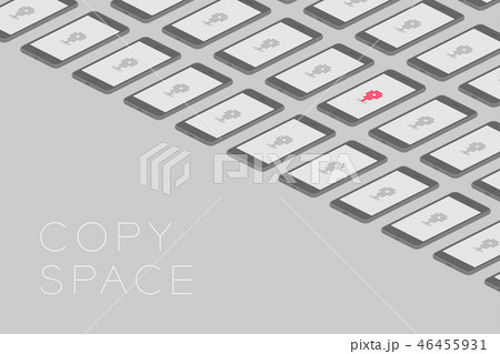 Smartphones black isometric flat design map marker Smartphones black isometric flat design map marker 46455931