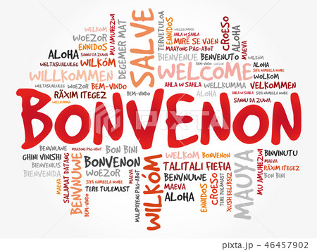 Bonvenon (Welcome in Esperanto) word cloud 46457902