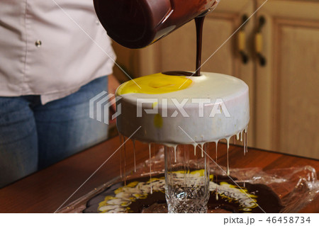 Mousse Esterhazy cake. Cook Mousse Esterhazy cake. Cook 46458734