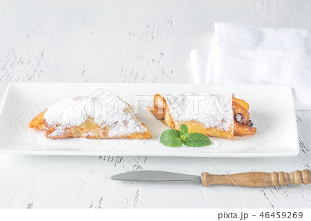 Crepes with apple slices 46459269