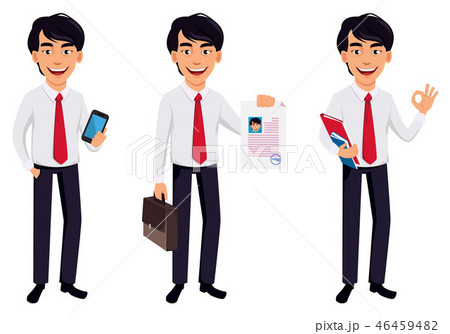 Asian business man, concept of cartoon character Asian business man, concept of cartoon character 46459482