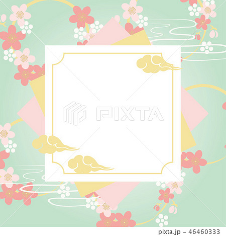 背景フレーム 花 春のイラスト素材