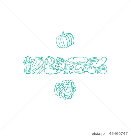 Divided sign symbol Vegetable pattern illustration Divided sign symbol Vegetable pattern illustration 46460747