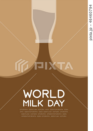 Chocolate Milk flavour bottle pouring, World Milk Chocolate Milk flavour bottle pouring, World Milk 46460794