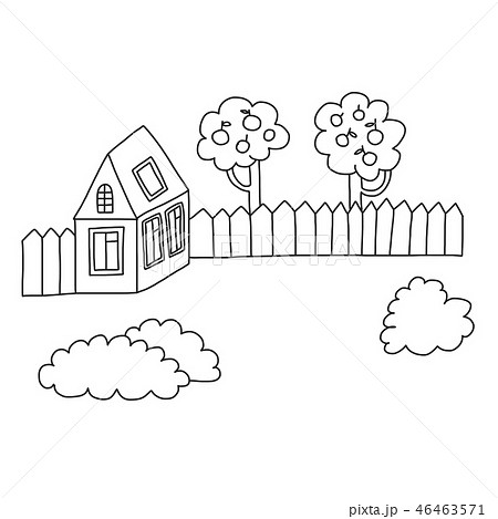 House Coloring Page, Useful As Coloring Book for Kids, Stock Vector -  Illustration of isolated, cartoon: 186793060