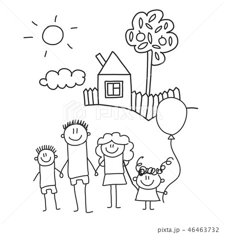 家族の絵 家族」の絵カード（PDFダウンロード・無料）
