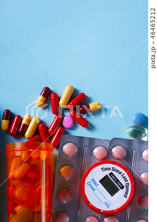 Healthcare concept on blue Healthcare concept on blue 46465212