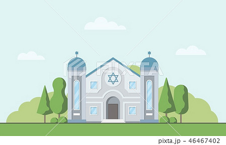 Synagogue. Jewish traditional religion building. Synagogue. Jewish traditional religion building. 46467402