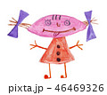 little girl on a white background. 46469326