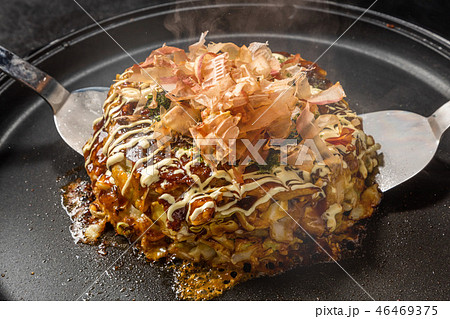 あつあつお好み焼き Japanese Traditional Pizza Okonomiyaki 46469375