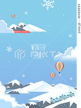 熱気球 山 風景 46469694