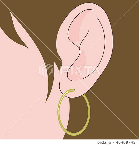 ピアス　耳　フープ 46469745