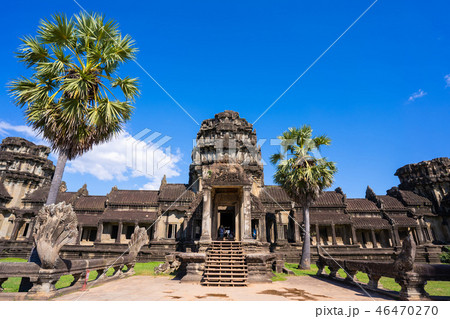 part of castle Angkor Wat in Cambodia part of castle Angkor Wat in Cambodia 46470270