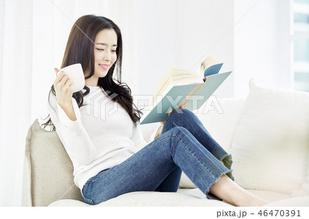 若い女性 ヒーリング 韓国人 46470391