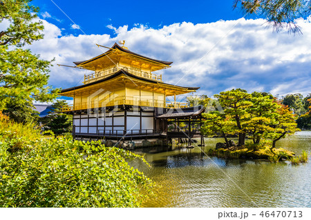 Beautiful Kinkakuji temple with golden pavillion in Kyoto japan 46470713